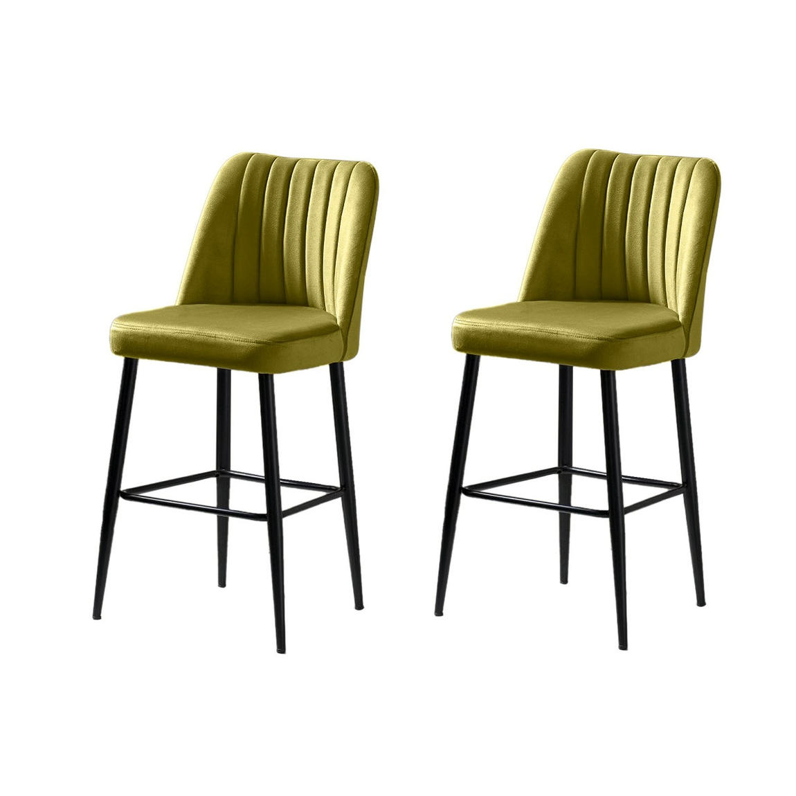 Sada barových židlí Vento Green and Black