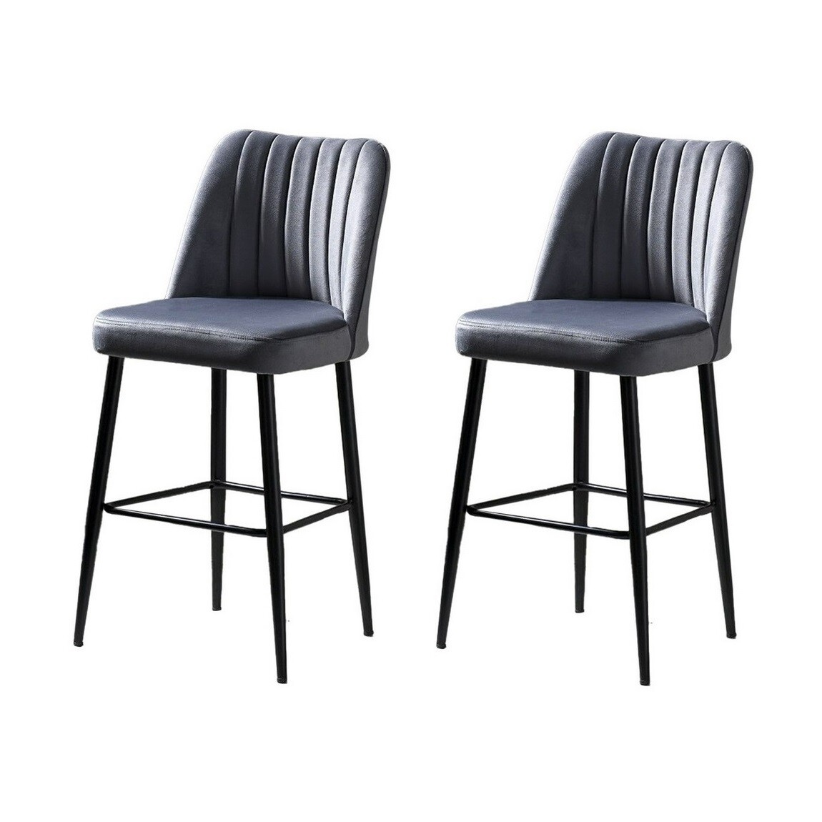 Sada barových židlí Vento Grey and Black