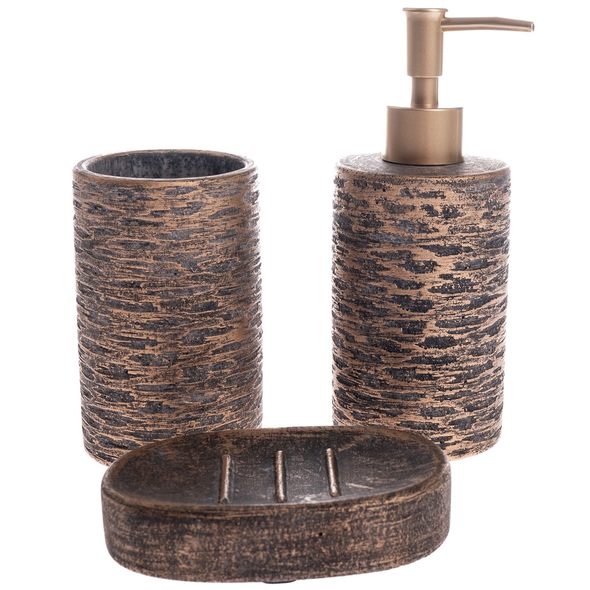 Sada cementových koupelnových doplňků Africano 3 ks