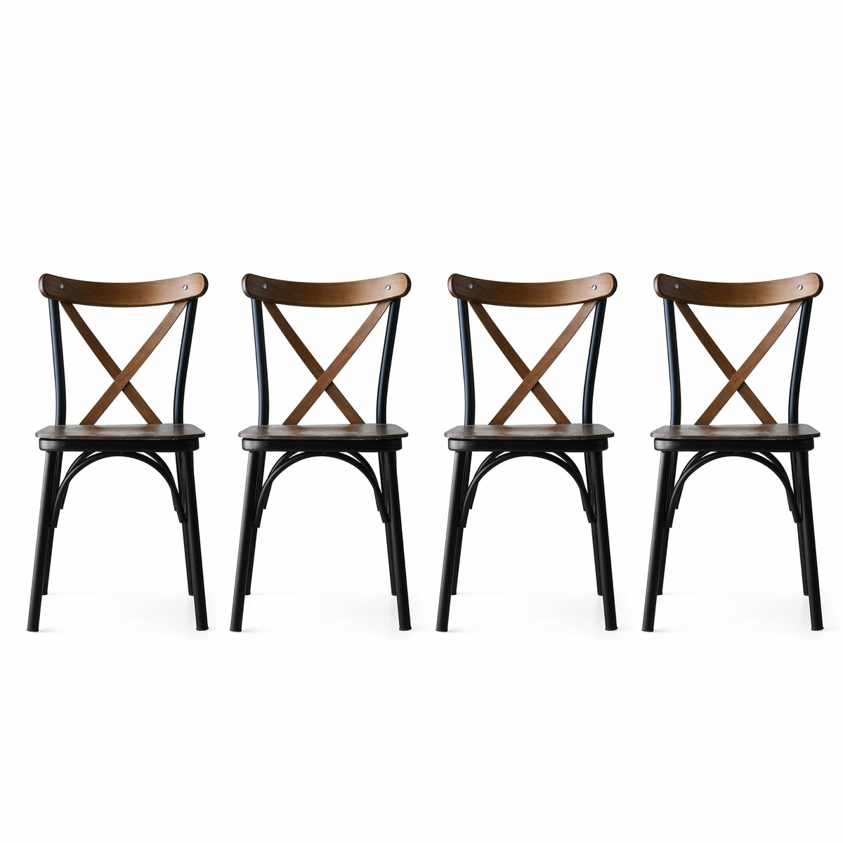 Sada jídelních židlí Ahsap Ekol Walnut