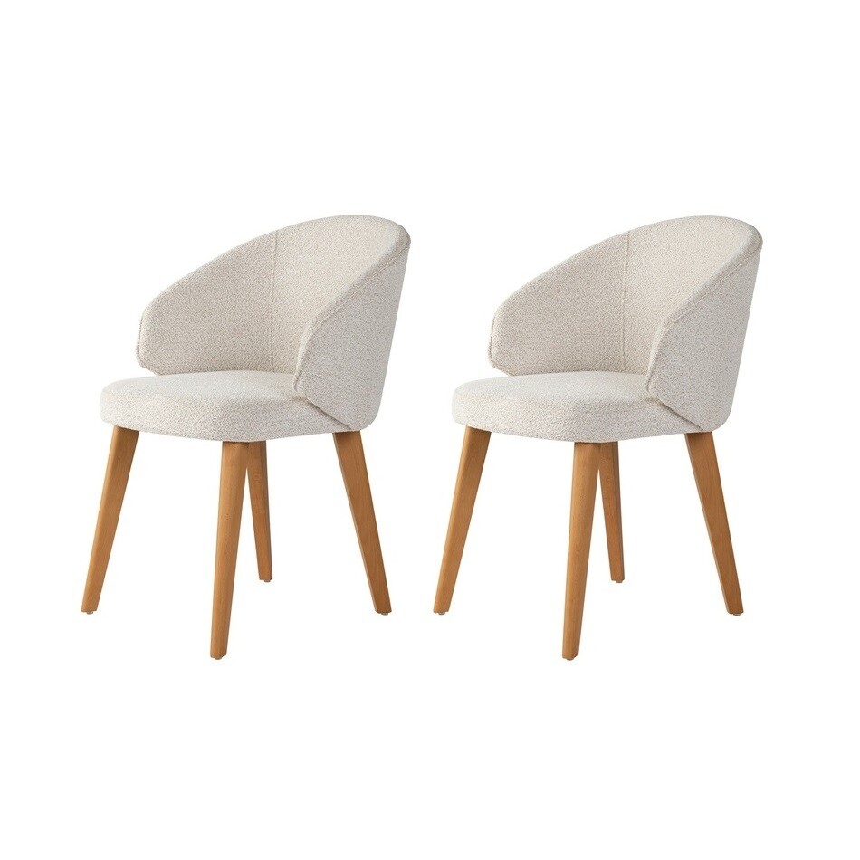 Sada jídelních židlí Bentley White and Dark Oak