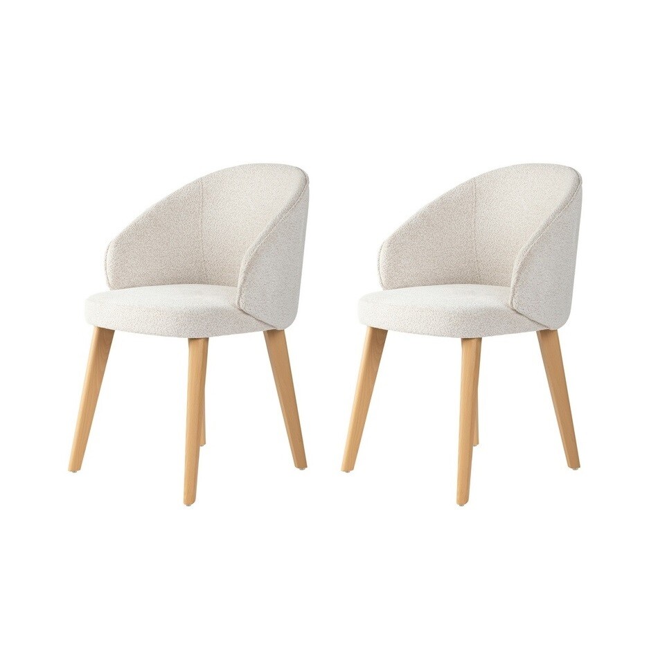 Sada jídelních židlí Bentley White and Light Oak