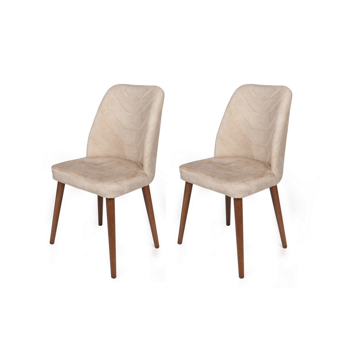 Sada jídelních židlí Dallas Beige and Walnut