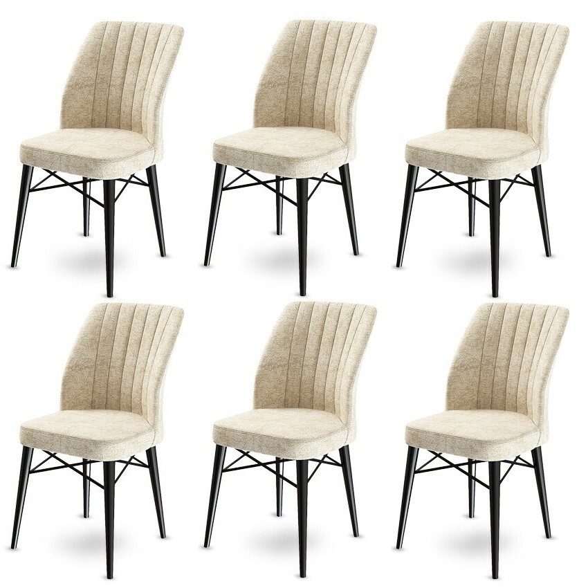 Sada jídelních židlí Flex Cream and Black