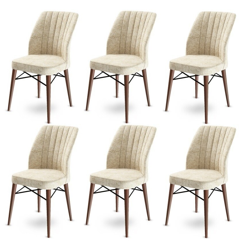 Sada jídelních židlí Flex Cream and Brown