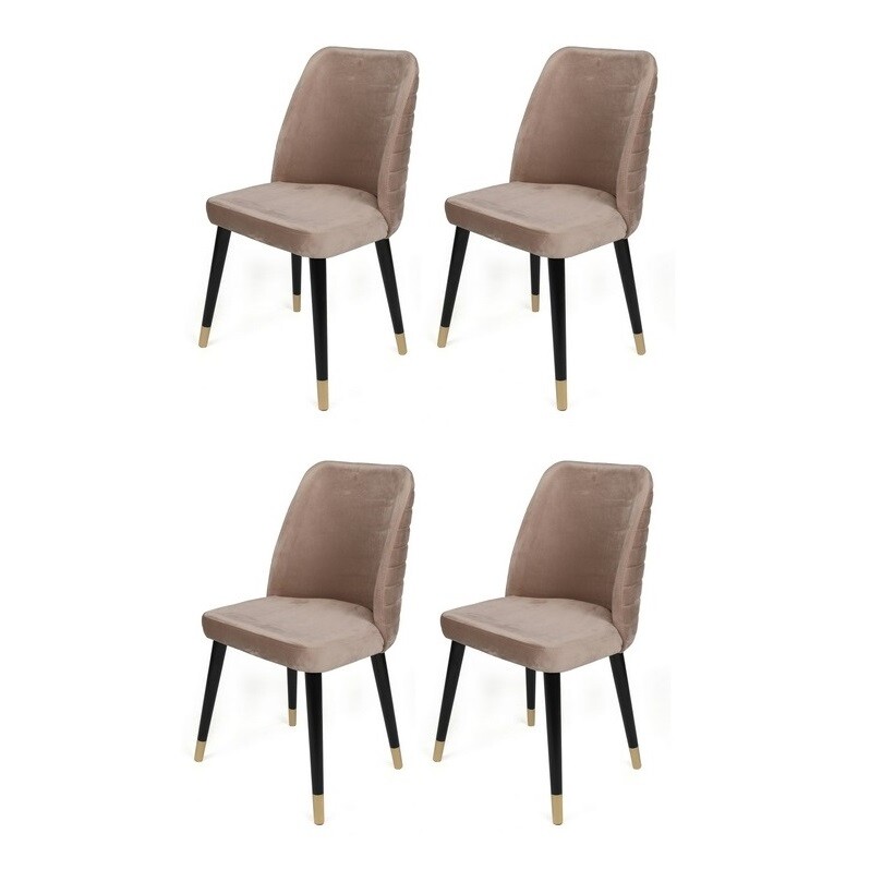 Sada jídelních židlí Hugo Beige and Black