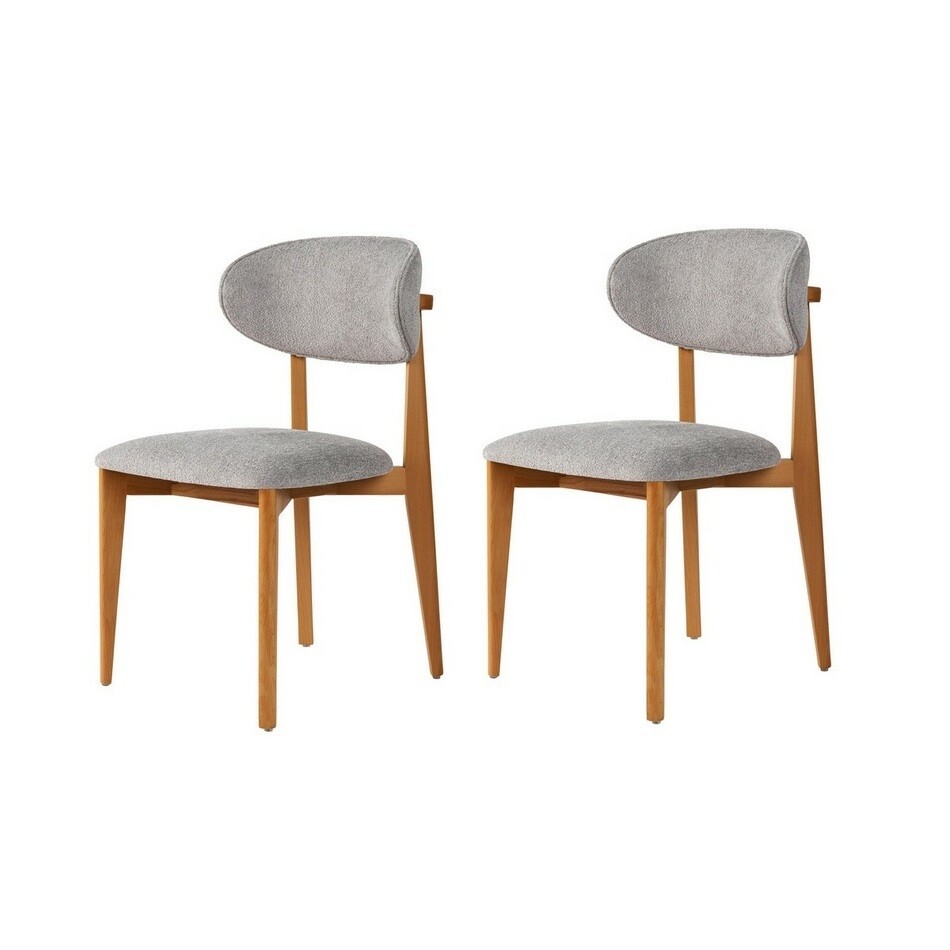 Sada jídelních židlí Lionte Grey and Dark Oak