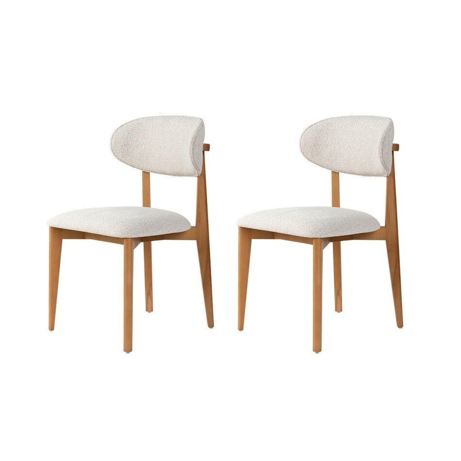 Sada jídelních židlí Lionte White and Dark Oak