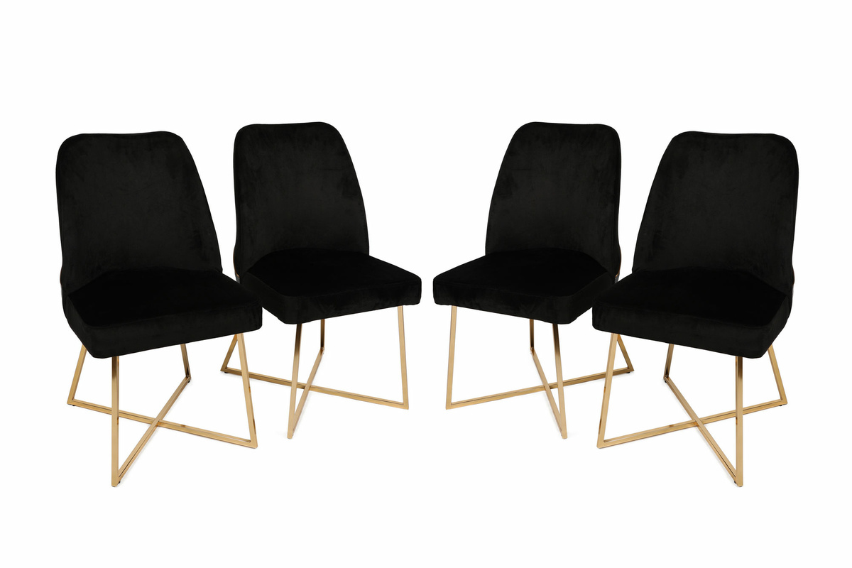 Sada jídelních židlí Madrid Black and Gold