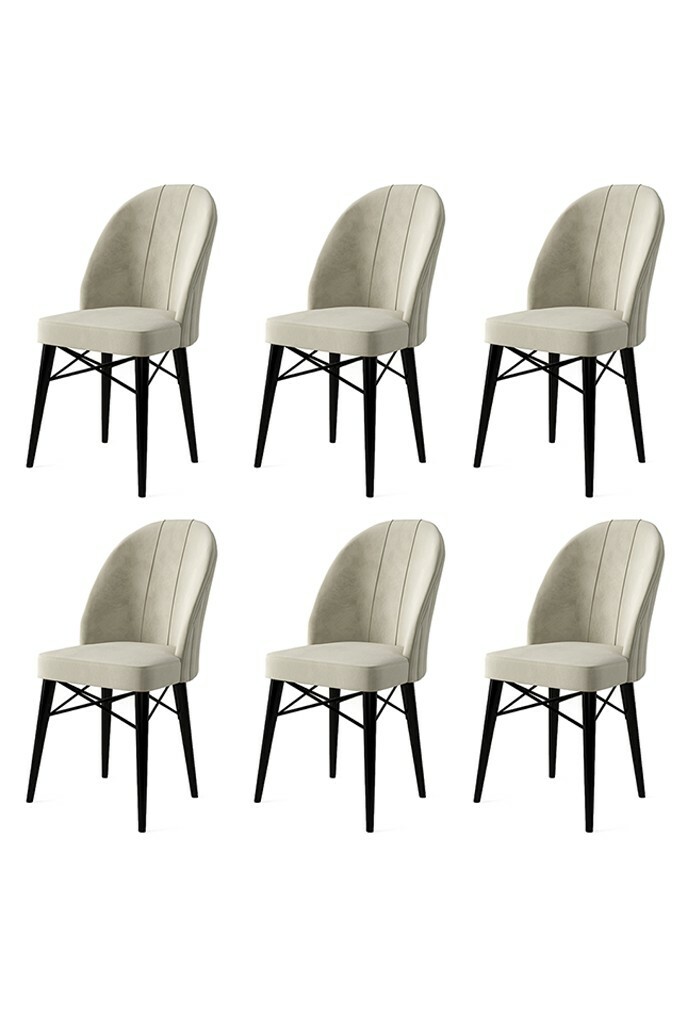 Sada jídelních židlí Ritim Cream and Black