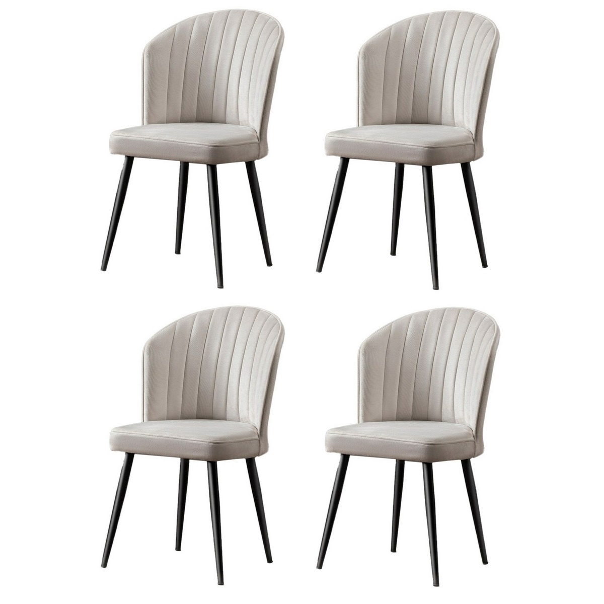 Sada jídelních židlí Rubi Cream and Black