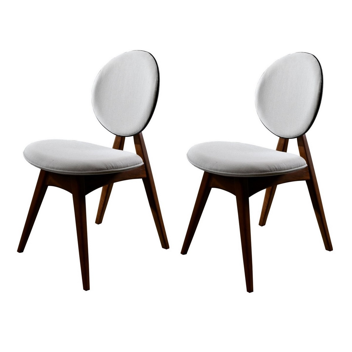 Sada jídelních židlí Touch Cream and Walnut