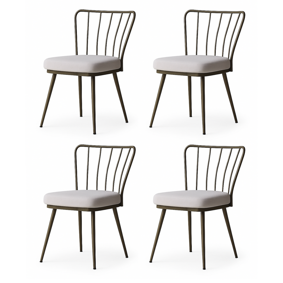 Sada jídelních židlí Yildiz Cream and Brown