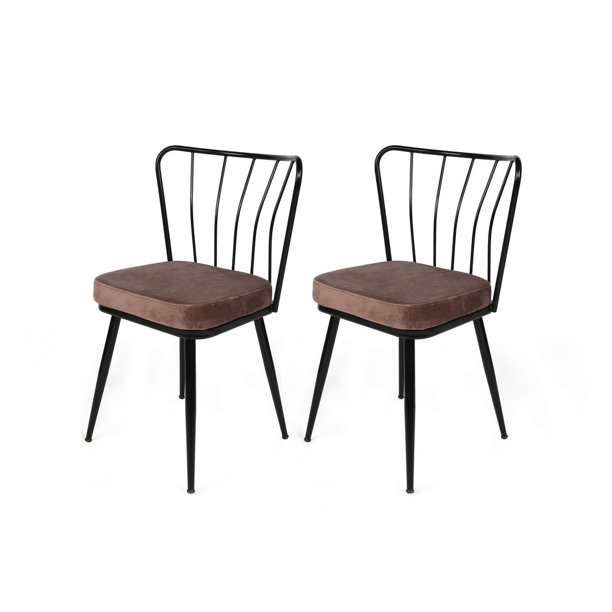 Sada jídelních židlí Yildiz Light Brown and Black