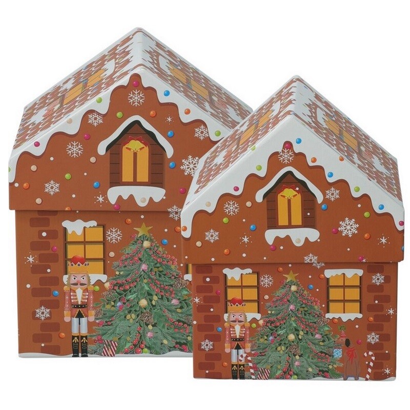 Sada vánočních dárkových krabic Cookie Houses