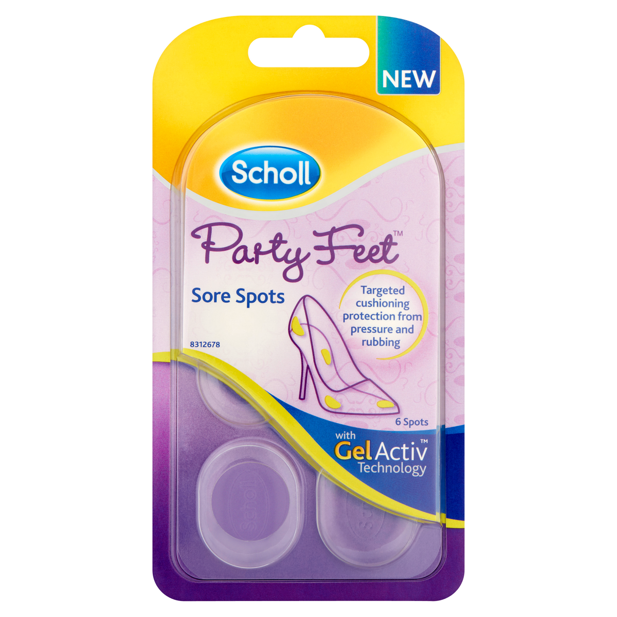 Scholl Polštářky na citlivá místa chodidel Party Feet