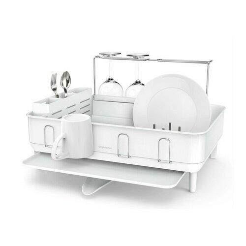 Simplehuman Odkapávač nádobí s ocelovým rámem na skleničky