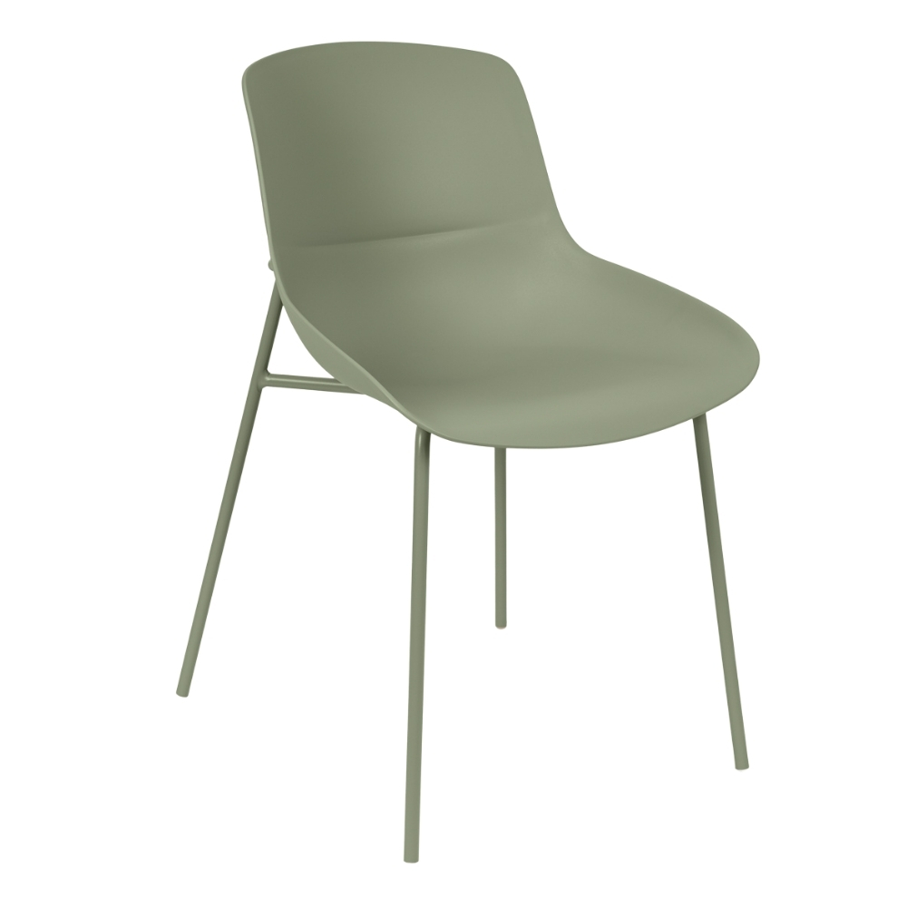 Somcasa Zelená plastová jídelní židle Diletta