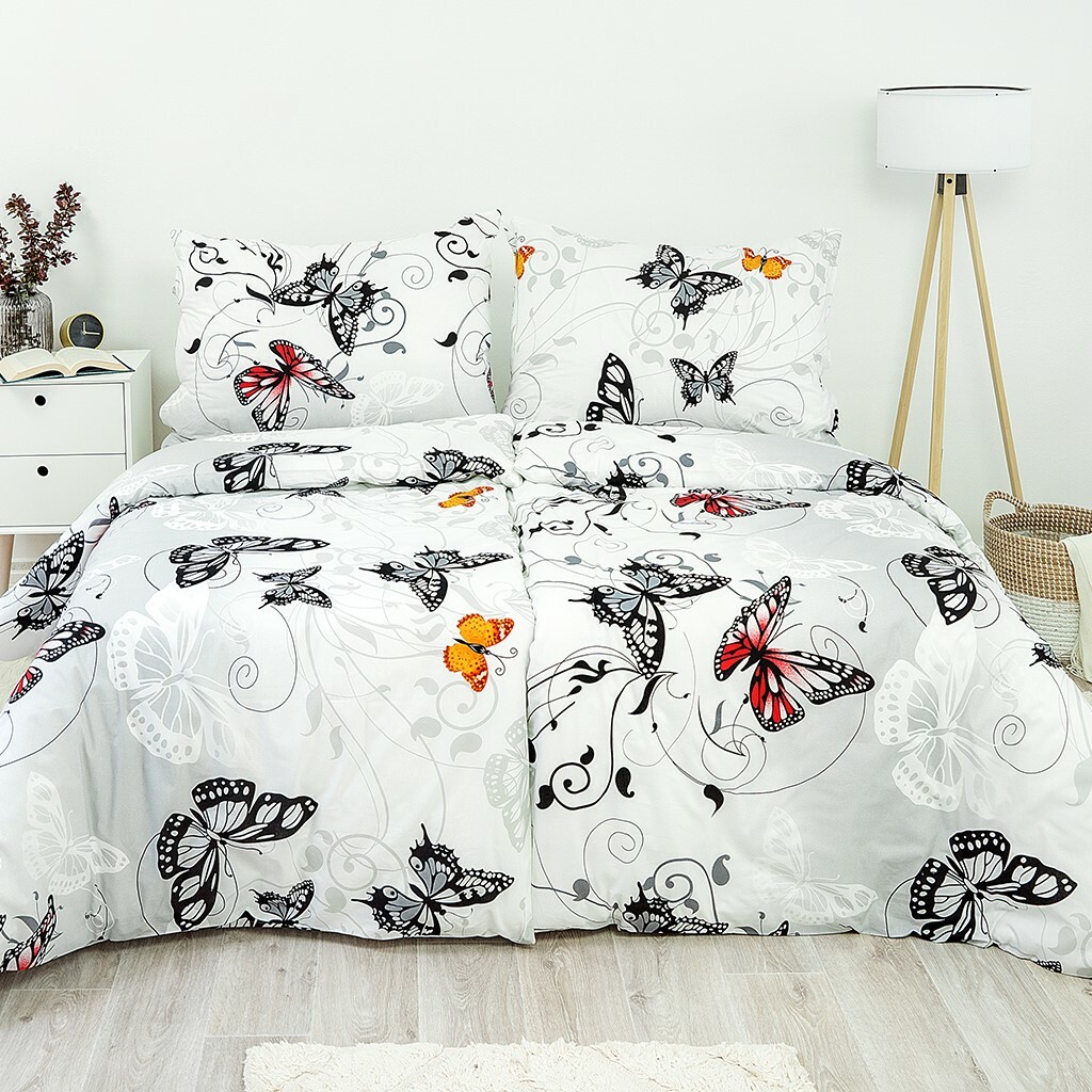Stanex Bavlněné povlečení Motýl bílá
