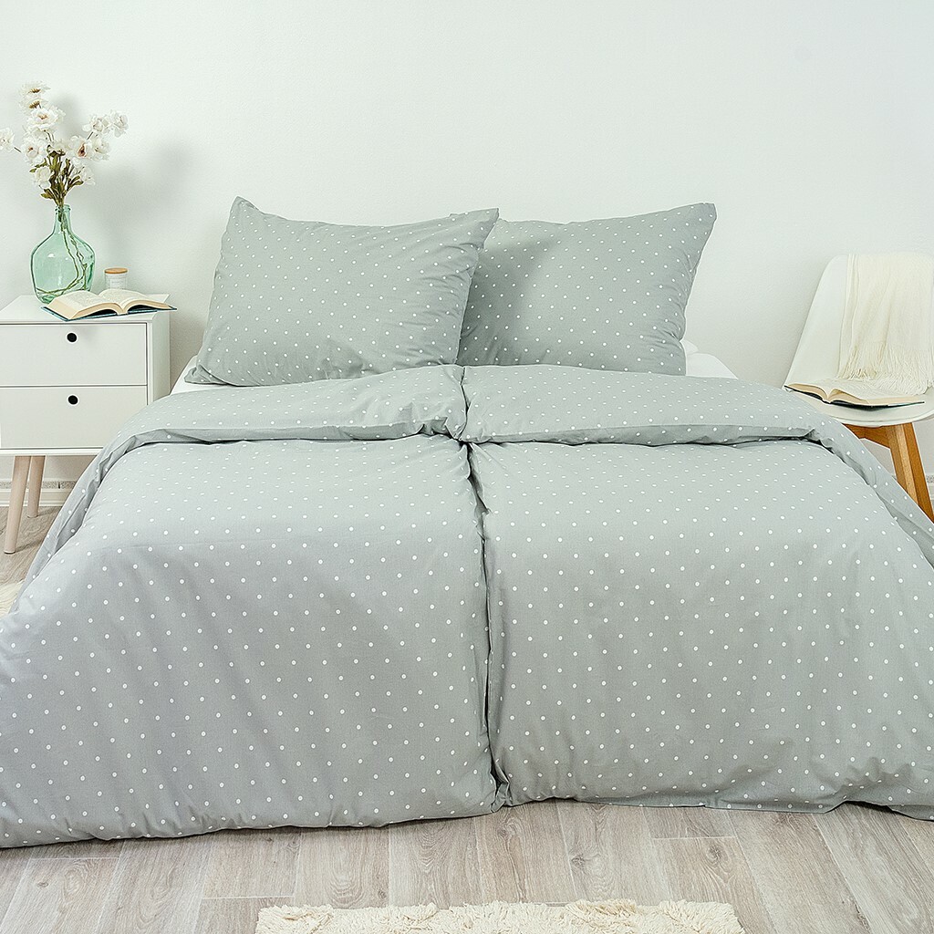 Stanex Bavlněné povlečení Šedý puntík