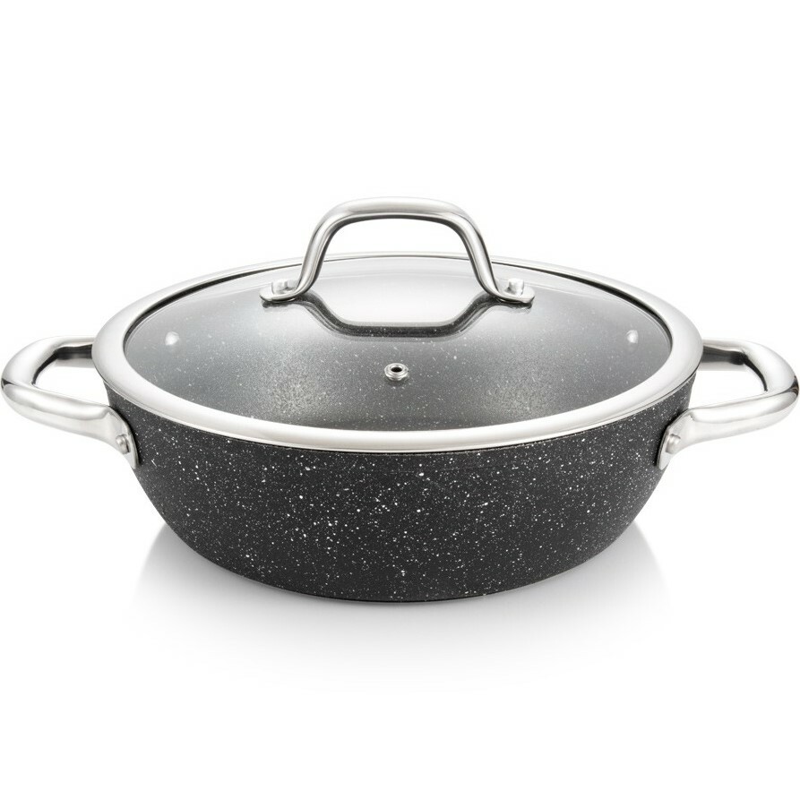 TESCOMA pánev hluboká PRESIDENT Stone s poklicí ø 24 cm