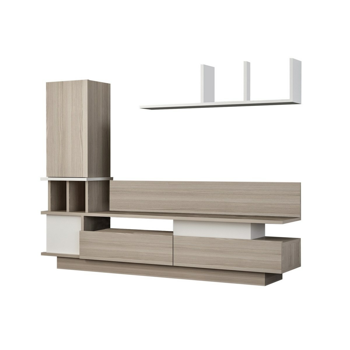 Televizní stěna Como White and Cordoba