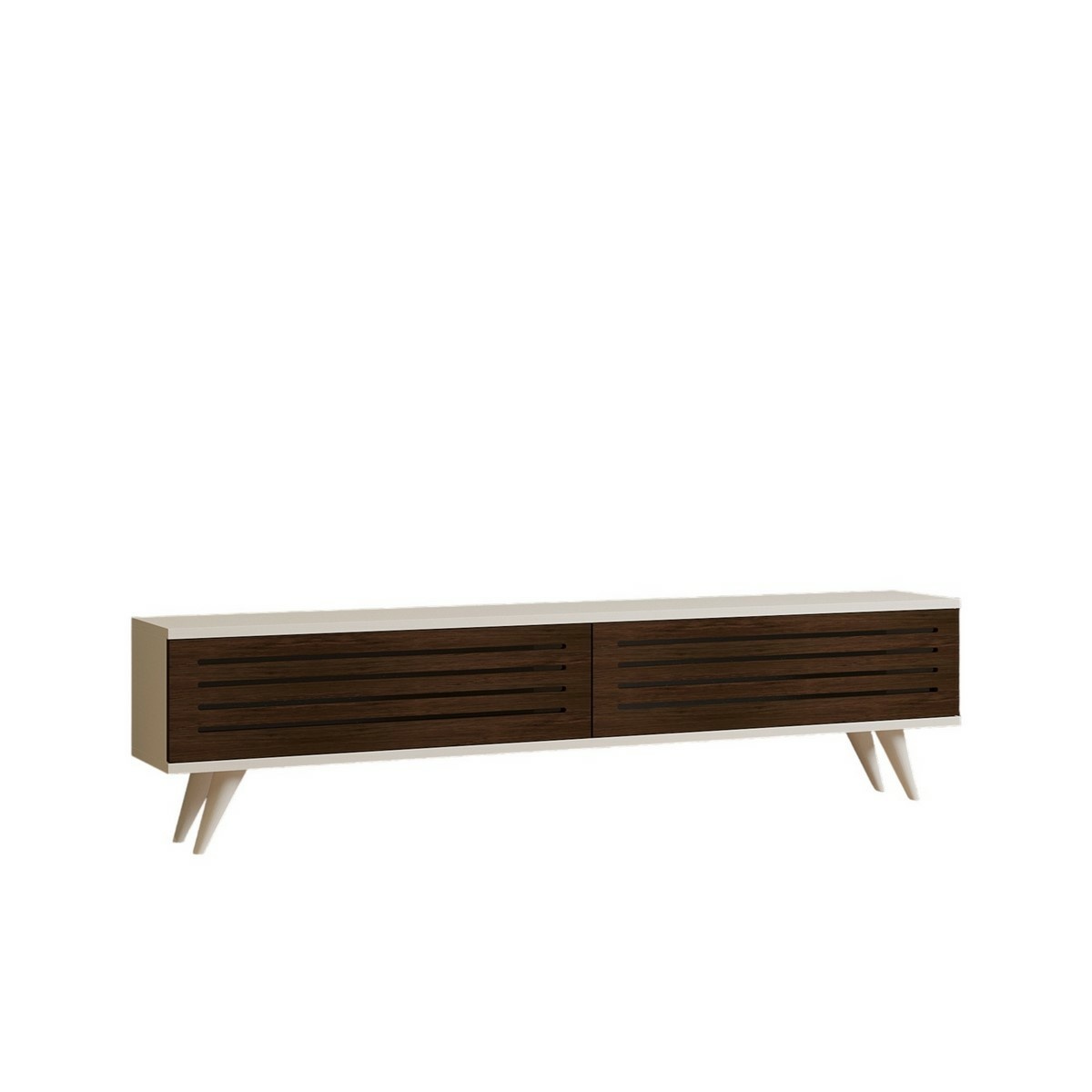 Televizní stolek Hill Walnut and White