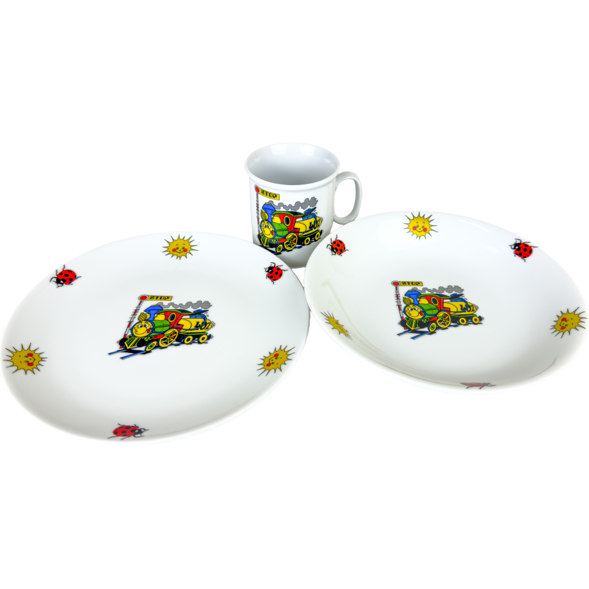Thun talíř+miska+hrnek dětský VLÁČEK