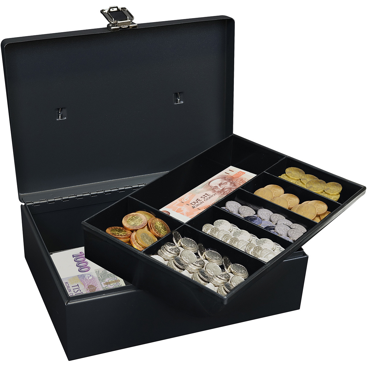 Univerzální ocelová pokladnička TS.816 černá