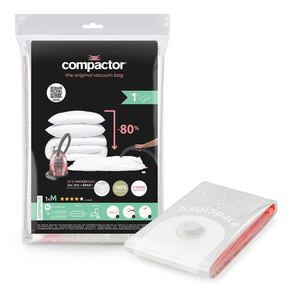 Vakuový úložný pytel Compactor Bag Aspispace M -55 x 90 cm