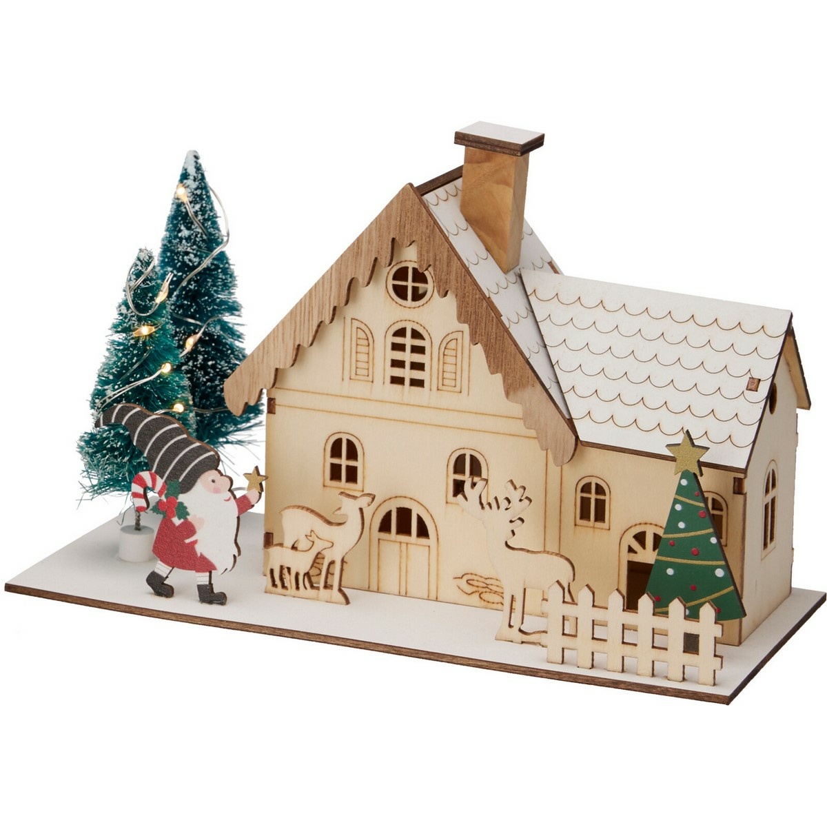 Vánoční LED dekorace Zimní domek