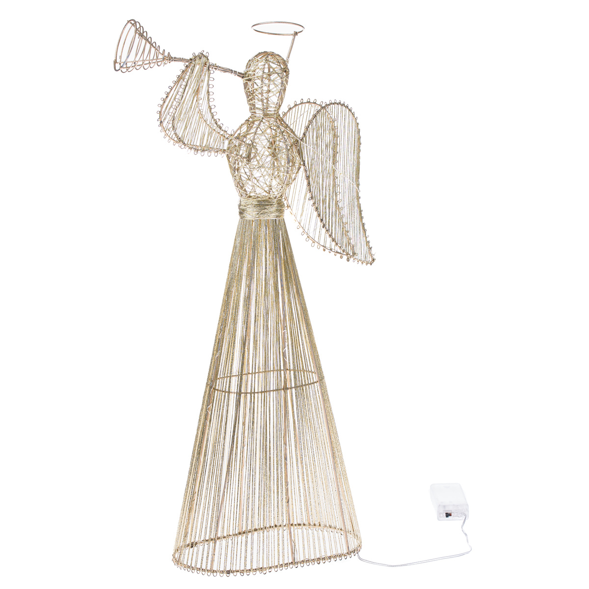 Vánoční svítící anděl s trubkou