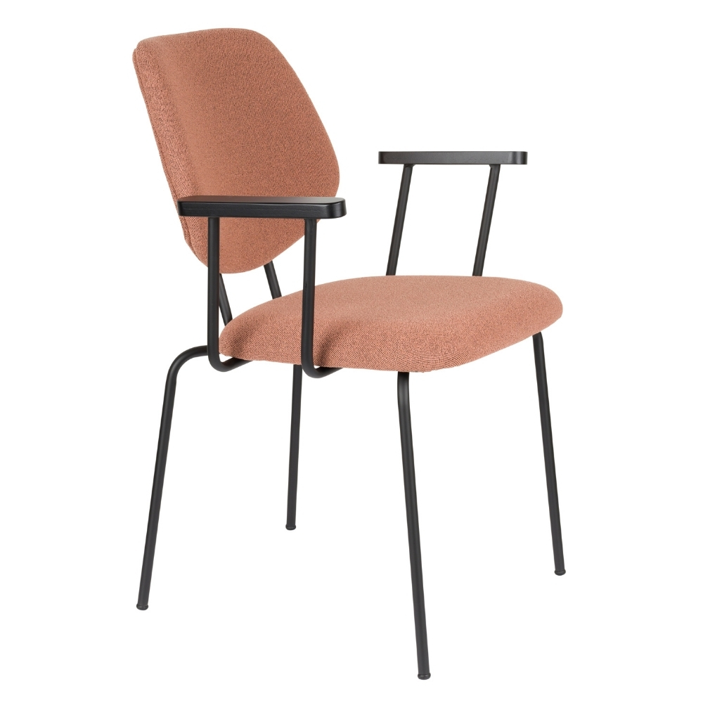 White Label Růžová jídelní židle ZELO