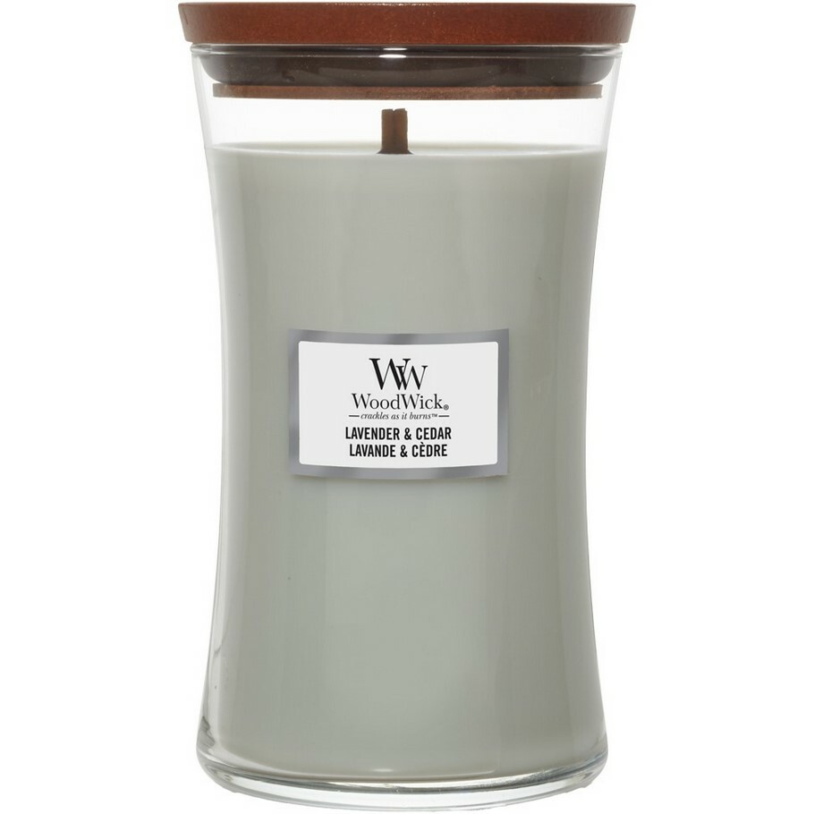 WoodWick Vonná svíčka váza velká Lavender & Cedar