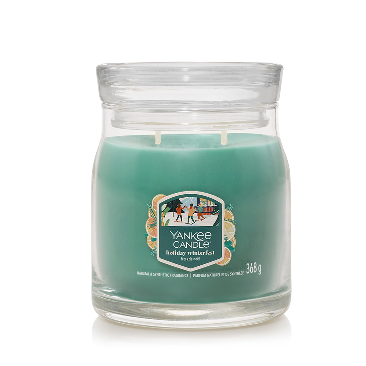 Yankee Candle vonná svíčka Signature ve skle střední Holiday Winterfest