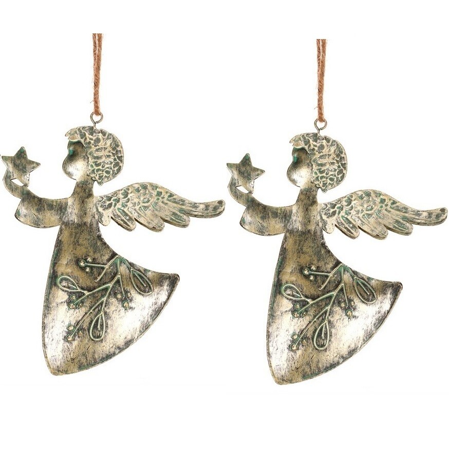 Závěsná vánoční dekorace Anděl 2 ks