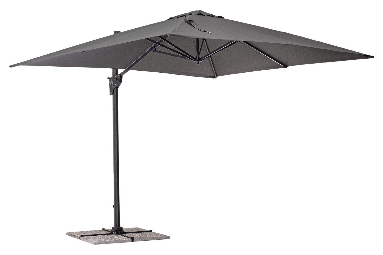 Bizzotto Šedý slunečník Porto 300 x 300 cm