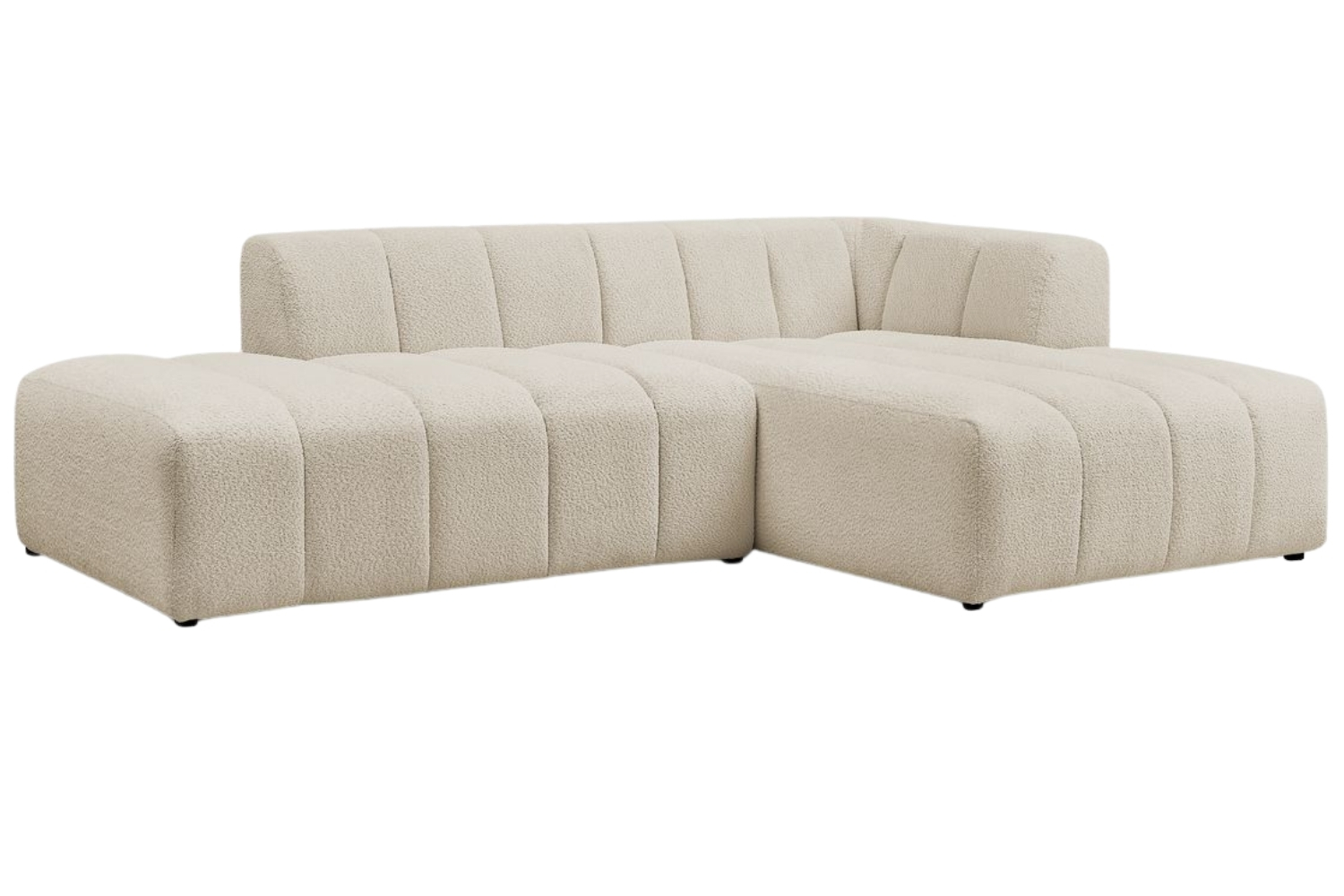 Bobochic Paris Béžová bouclé rohová pohovka Annecy 262 cm