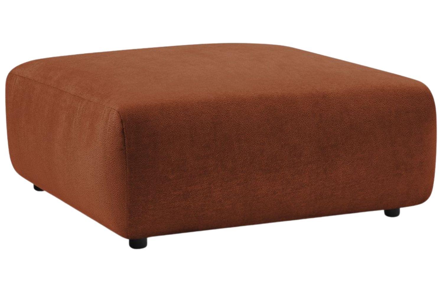 Bobochic Paris Terakotově oranžová podnožka Lucien 108 x 108 cm