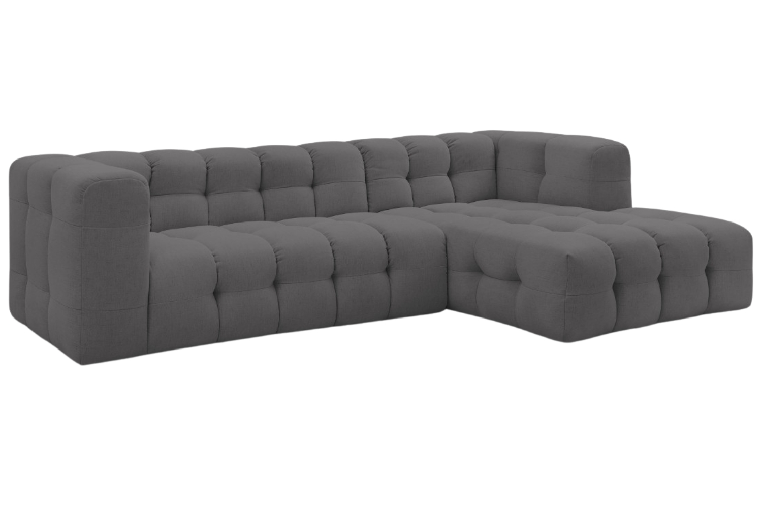 Bobochic Paris Tmavě šedá rohová pohovka Cloud 288 cm