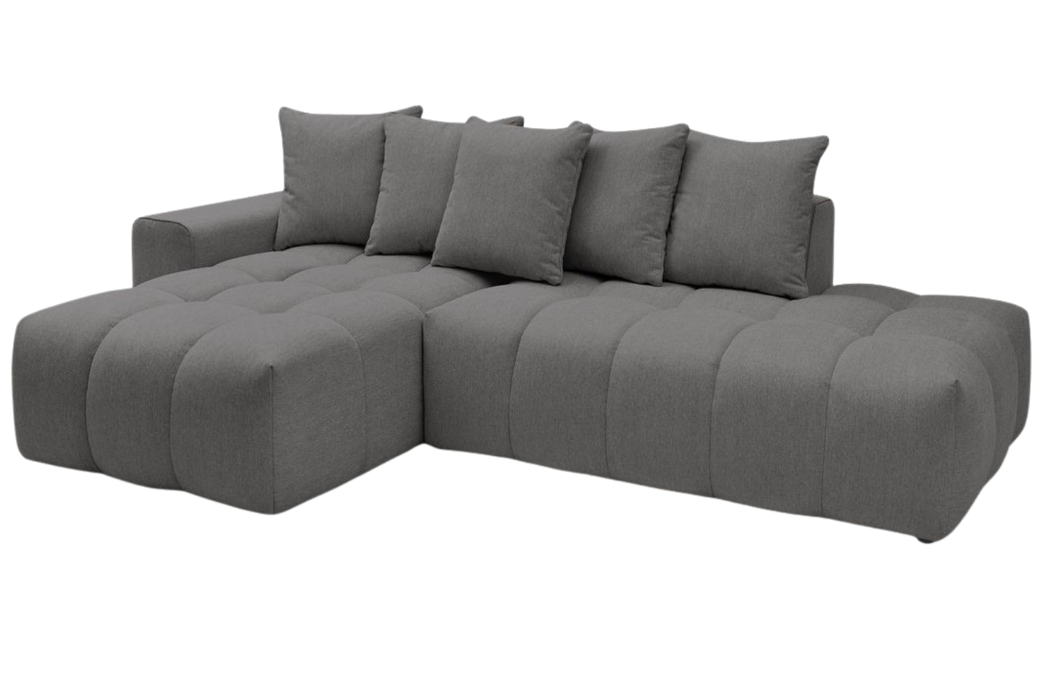 Bobochic Paris Tmavě šedá rohová pohovka Mont-Blanc 313 cm