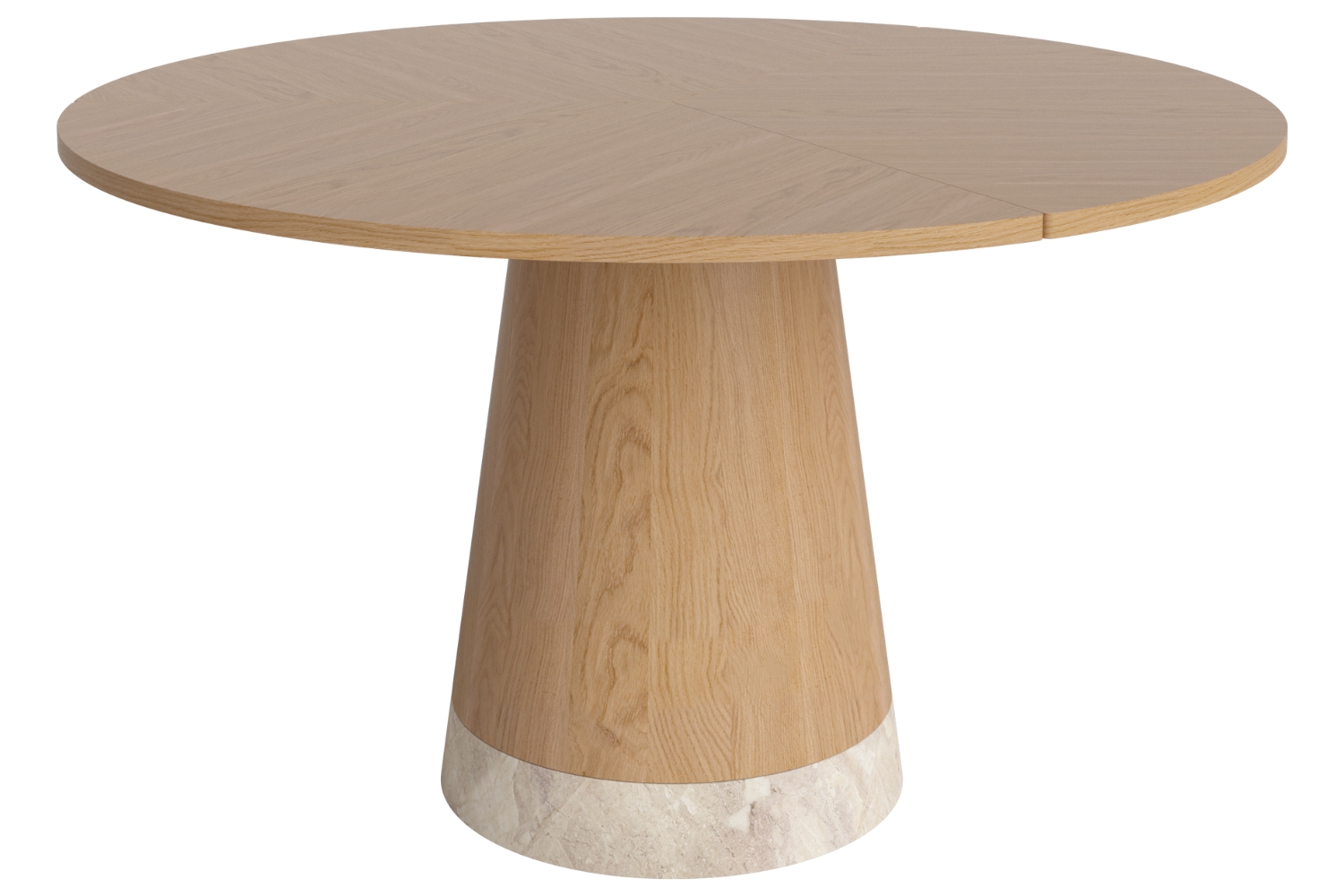 Bolia Dubový jídelní stůl Piro 125 cm s mramorovou podnoží