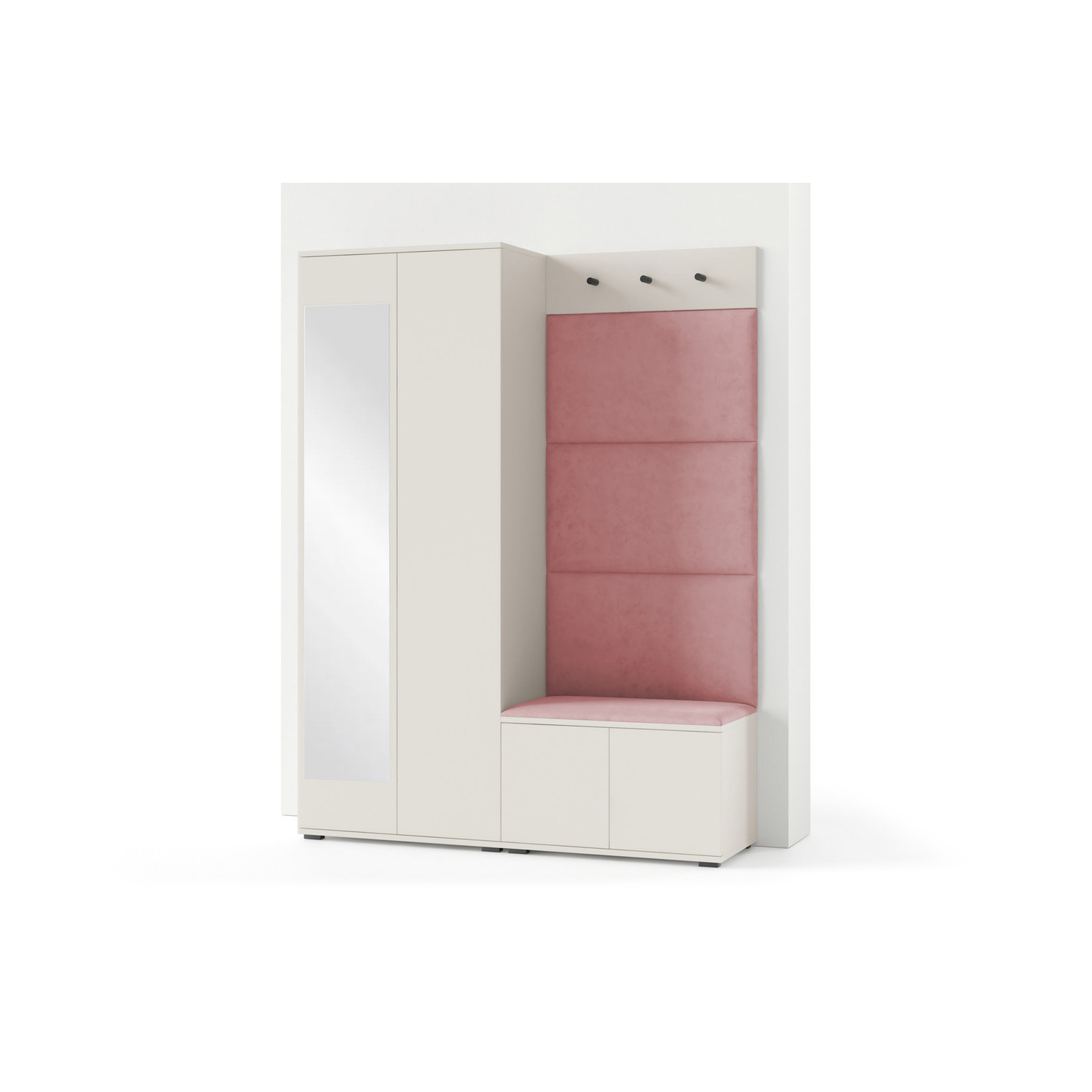 Předsíňová stěna BIANCO III Se zrcadlem Hnědá I