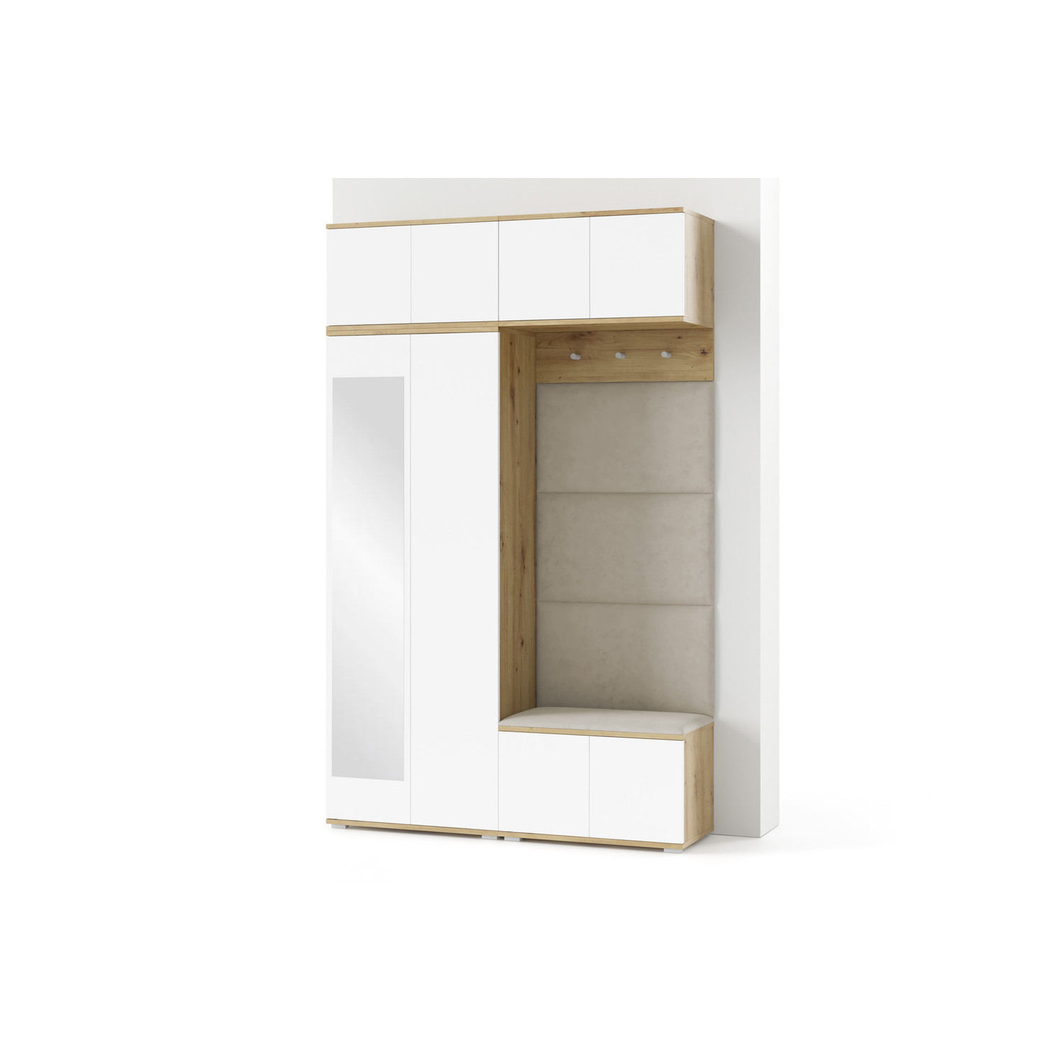 Předsíňová stěna SEVILLA III Bez zrcadla Červená