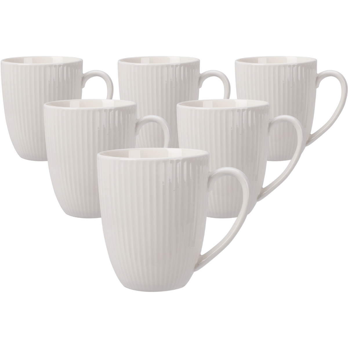 Sada 6 porcelánových hrnků Linie 370 ml