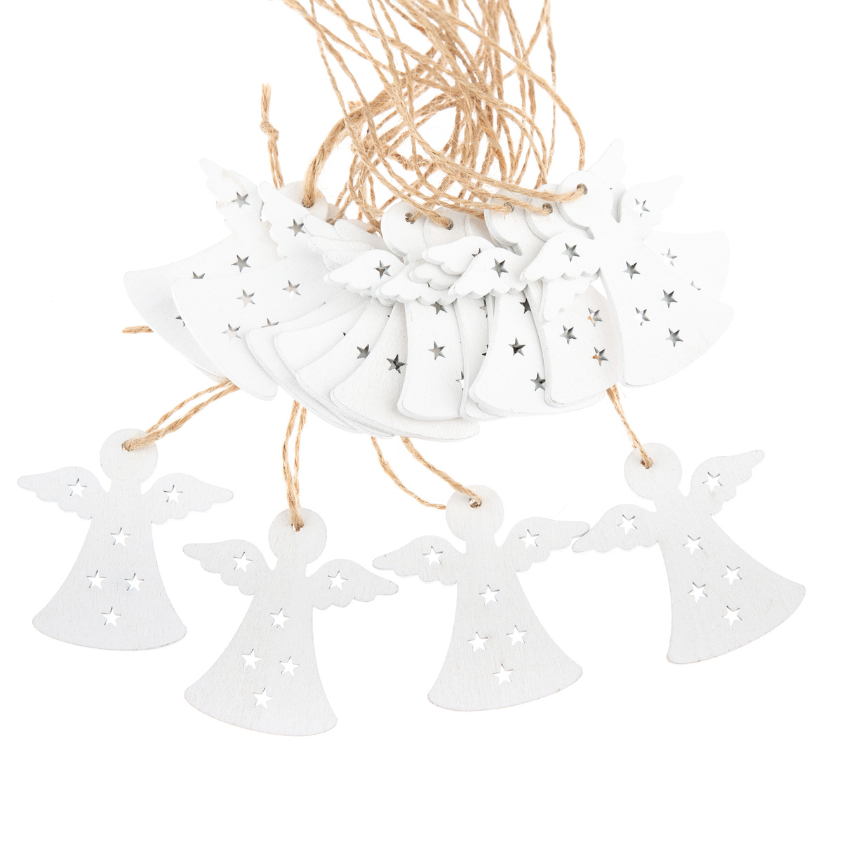 Sada dřevěných závěsných ozdob Anděl