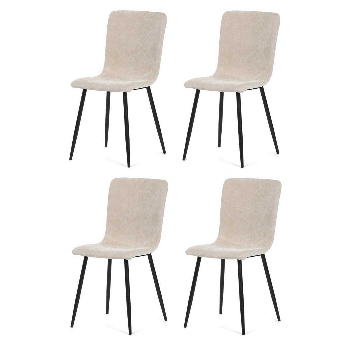 Sada jídelních polstrovaných židlí 4 ks